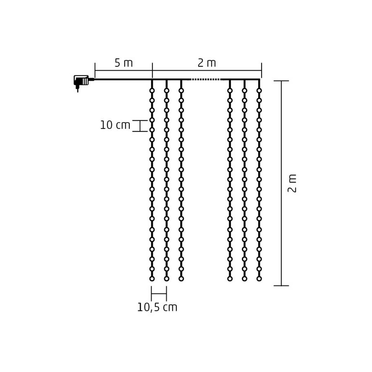 FÉNYFÜGGÖNY - fehér, Basics, műanyag (700/200cm)