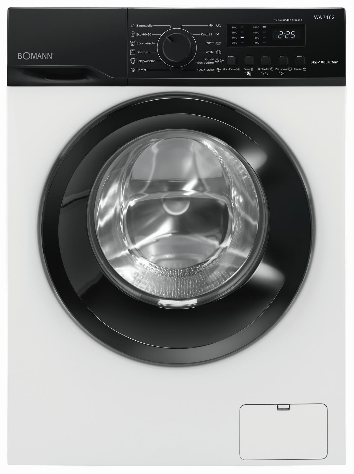 WASCHMASCHINE WA 7162  - Weiß, Trend, Metall (59,5/85,0/44,0cm) - Bomann