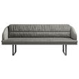 SITZBANK 255/89/68 cm Flachgewebe Graublau Metall  - Graublau/Schwarz, Design, Textil/Metall (255/89/68cm) - Dieter Knoll
