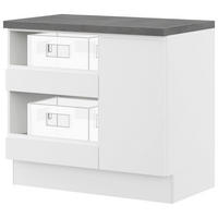 UNTERSCHRANK 100/91,8/58 cm  - Weiss, Basics, Holzwerkstoff (100/91,8/58cm) - Impuls