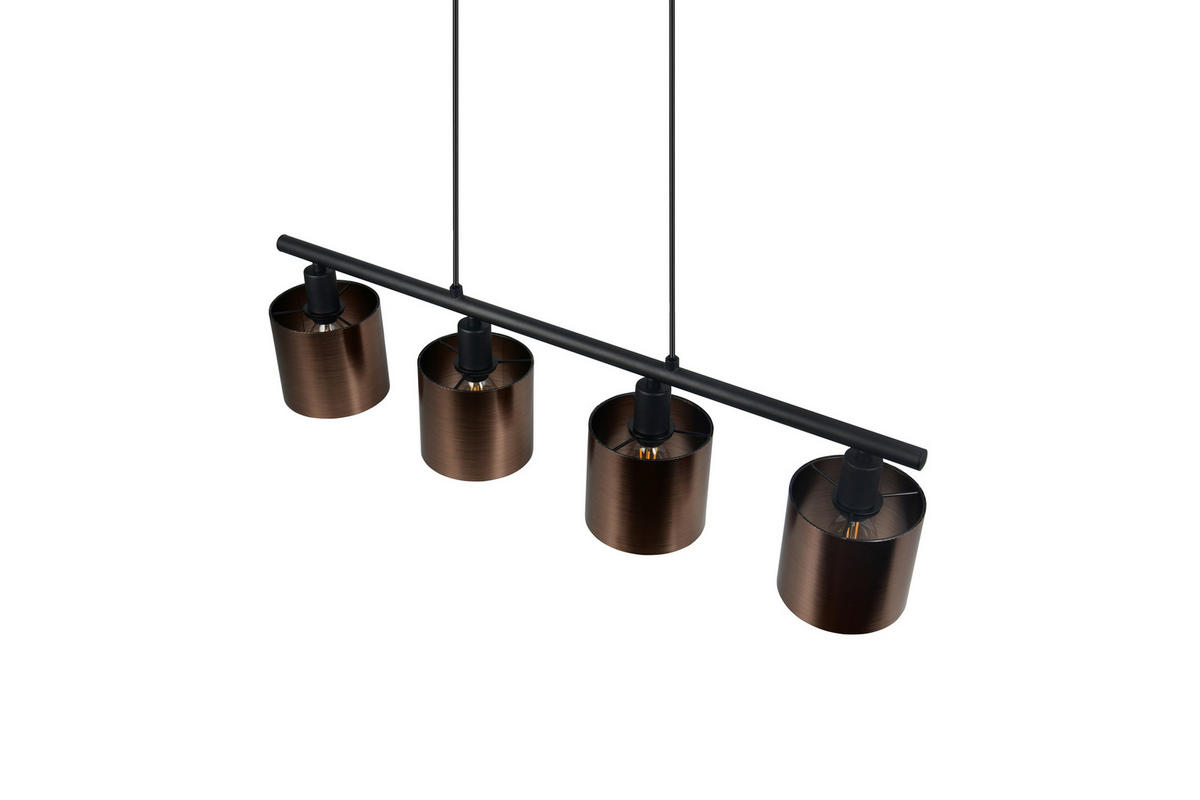 FÜGGESZTÉK - fekete/bronzszínű, Design, műanyag/fém (75/150/12cm)