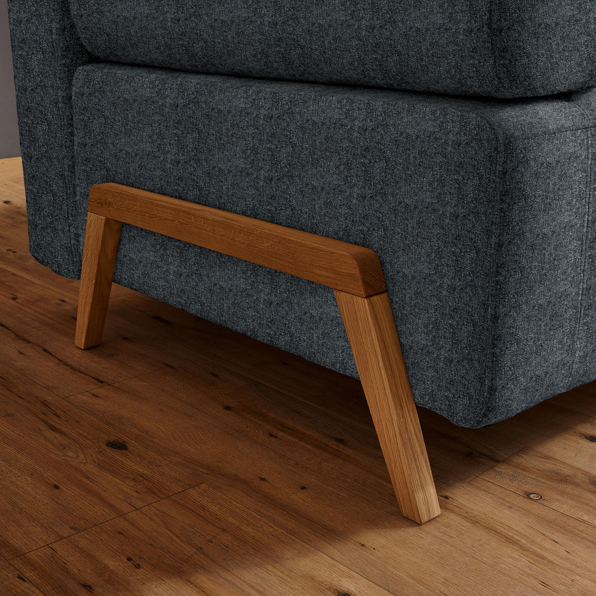 SCHLAFSOFA in Textil Dunkelgrau  - Dunkelgrau/Naturfarben, Design, Holz/Textil (211/88/102cm) - Niels Andersson