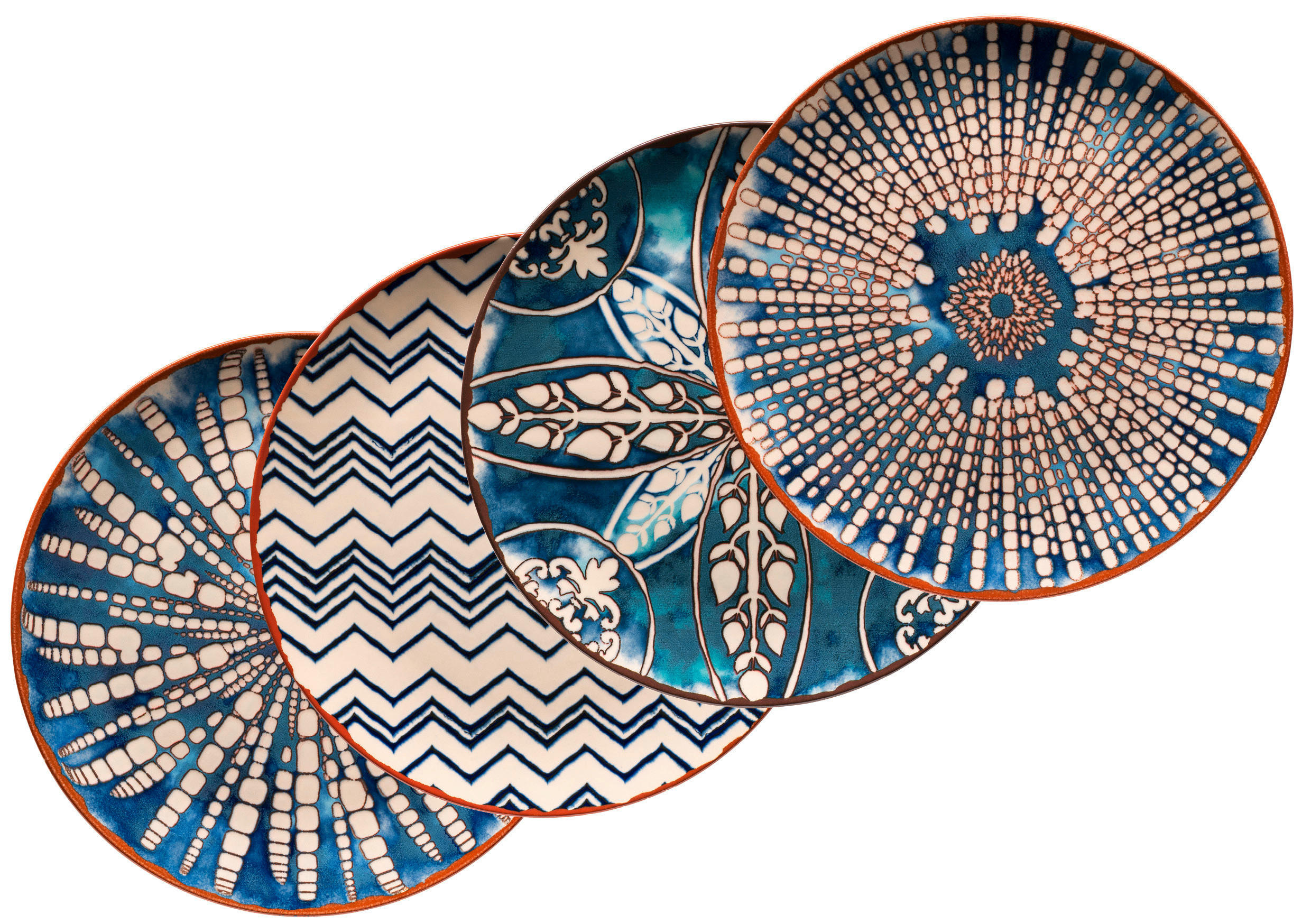PLATZTELLER Keramik Steinzeug 4-teilig  - Blau/Weiß, Basics, Keramik (32cm) - Mäser