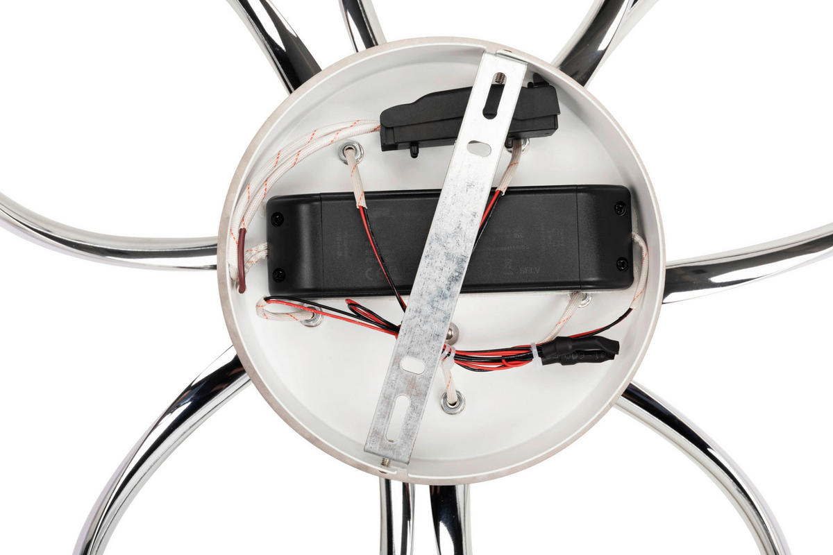 LED-DECKENLEUCHTE 38 W  58/22 cm    - Silberfarben, Trend, Kunststoff/Metall (58/22cm) - Novel
