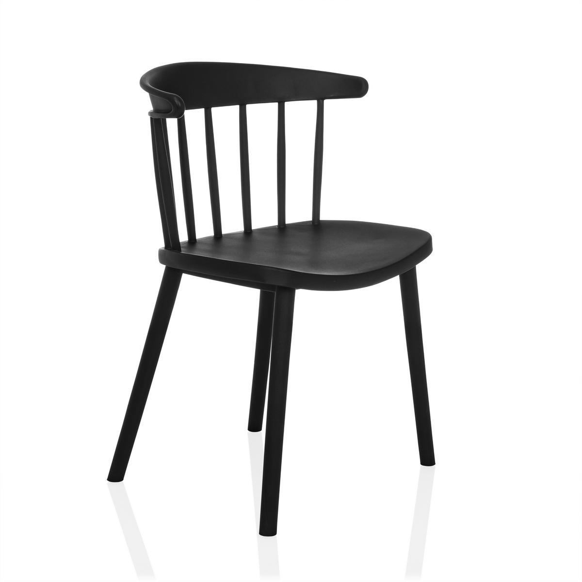 BESUCHERSTUHL  in Schwarz  - Schwarz, MODERN, Kunststoff (53/75/45cm) - MID.YOU