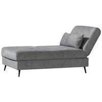 RÉCAMIERE Grau, Beige Webstoff  - Beige/Schwarz, Design, Textil/Metall (205/90/92cm) - Novel