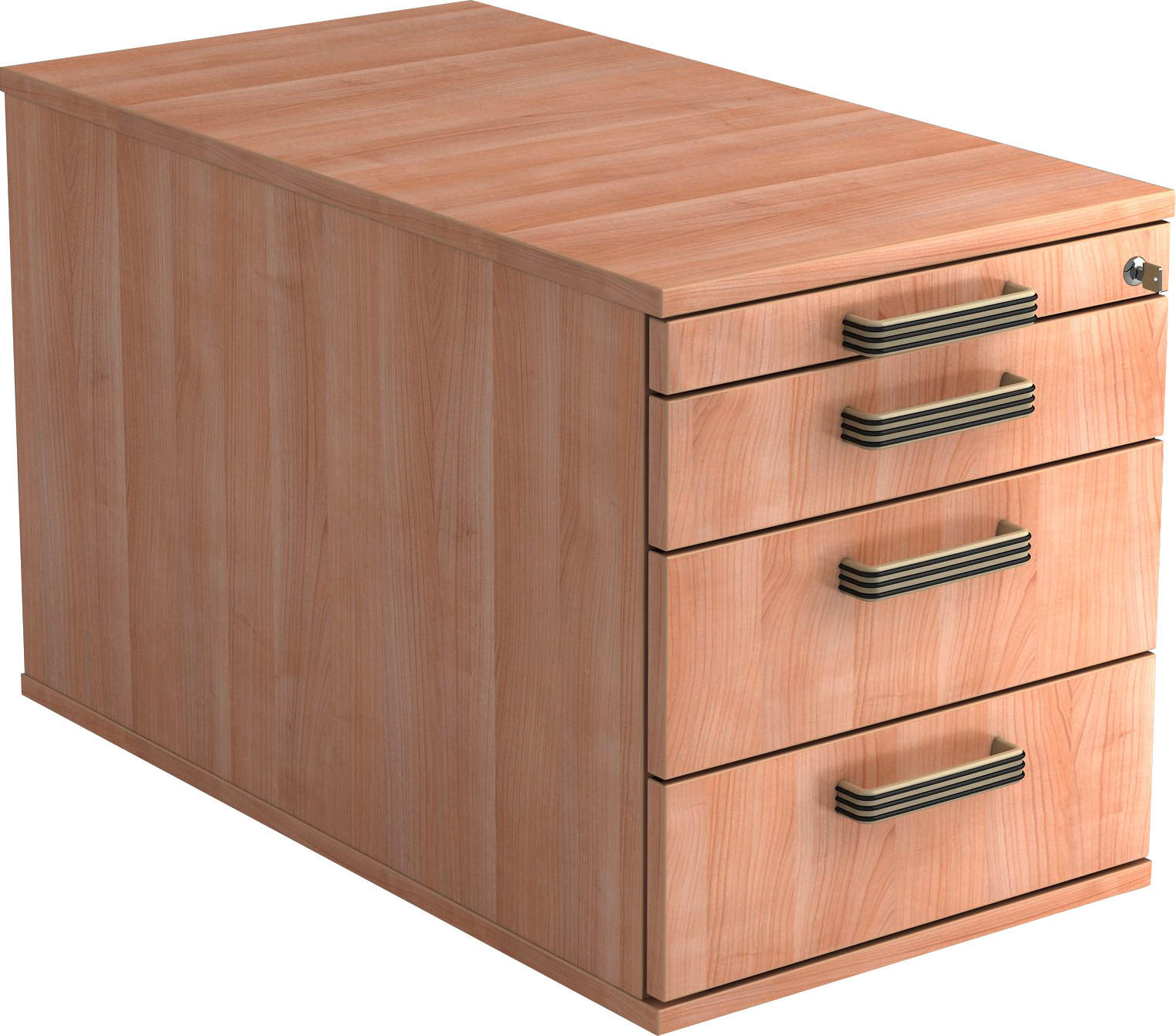 ROLLCONTAINER Nussbaumfarben  - Nussbaumfarben/Schwarz, KONVENTIONELL, Holzwerkstoff/Kunststoff (42,8/51,2/80cm) - Venda