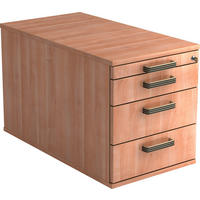 ROLLCONTAINER Nussbaumfarben  - Nussbaumfarben/Schwarz, KONVENTIONELL, Holzwerkstoff/Kunststoff (42,8/51,2/80cm) - Venda