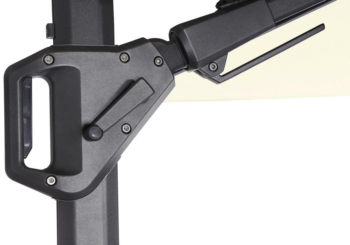 AMPELSCHIRM 300 cm  - Anthrazit/Creme, KONVENTIONELL, Textil/Metall (300/300cm) - Siena Garden