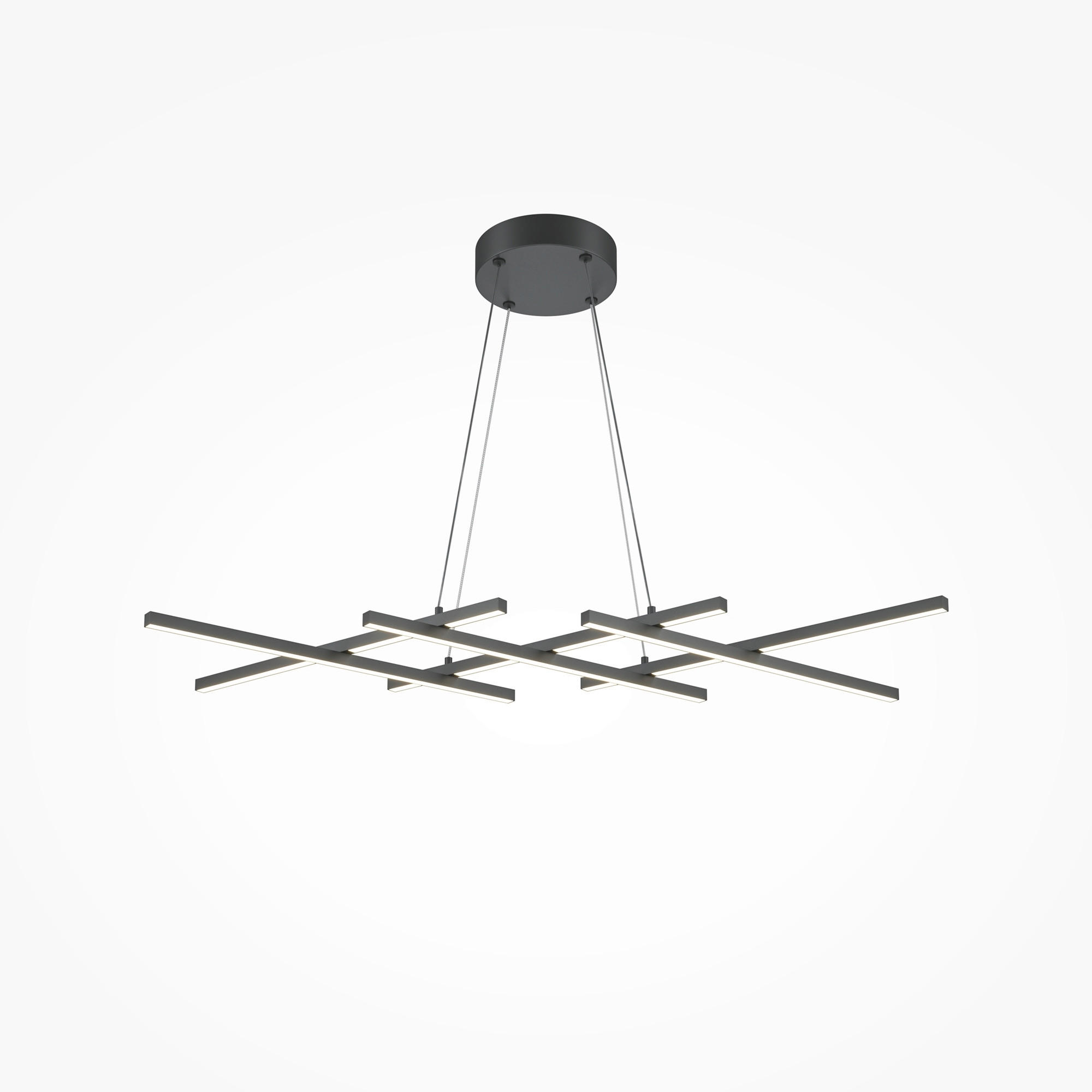 PENDELLEUCHTE Halo 103,5/307/30 cm  - Schwarz, Design, Metall (103,5/307/30cm) - MAYTONI