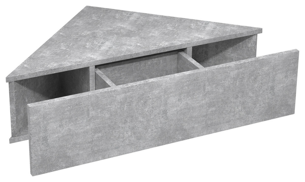 NACHTKÄSTCHEN 60/15/42,4 cm  in Grau  - Grau, Modern, Holzwerkstoff (60/15/42,4cm) - MID.YOU