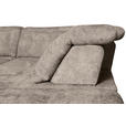 WOHNLANDSCHAFT Beige Struktur  - Beige/Schwarz, KONVENTIONELL, Textil/Metall (188/357/253cm) - Carryhome