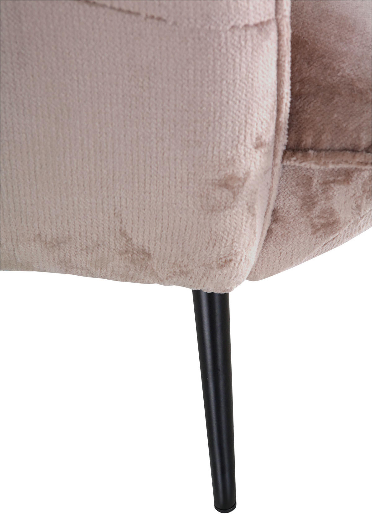 OHRENSESSEL in Plüsch Beige  - Beige/Schwarz, Konventionell, Textil/Metall (83/110/92cm) - MID.YOU