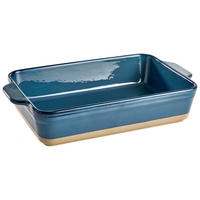AUFLAUFFORM Keramik Steinzeug  - Blau/Braun, LIFESTYLE, Keramik (29/19,5/7cm) - Homeware Profession.