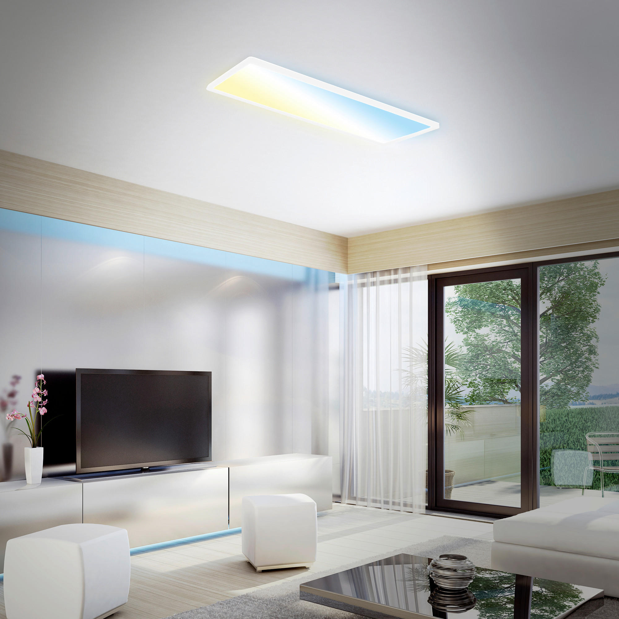 LED-PANEEL Slim 58/20/3 cm   - Weiß, MODERN, Kunststoff (58/20/3cm)