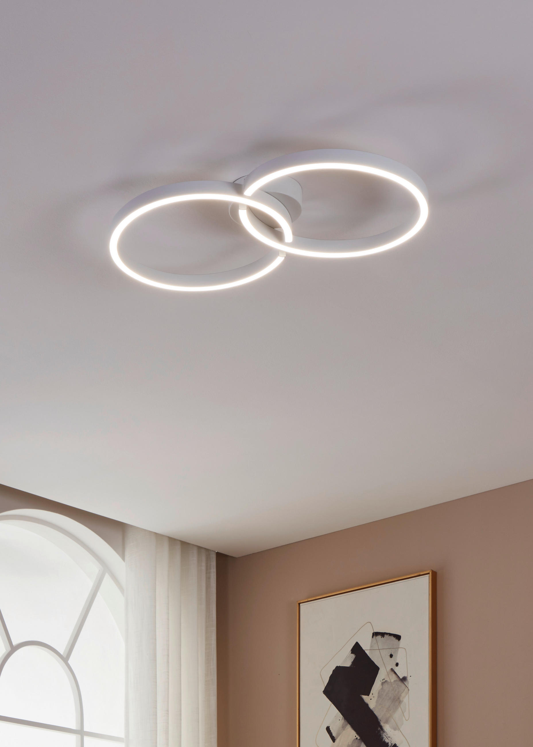 LED-TAKLAMPA 67,5/38/6,5 cm  - vit, Design, metall/plast (67,5/38/6,5cm) - Eglo