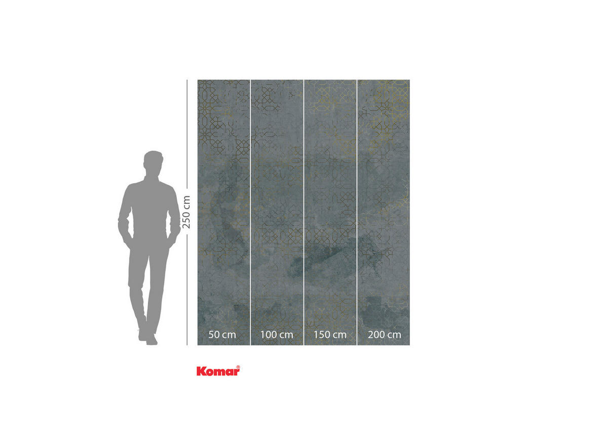 NON WOVEN-TAPET 200/250 cm  - grön/blå, Basics (200/250cm) - Komar