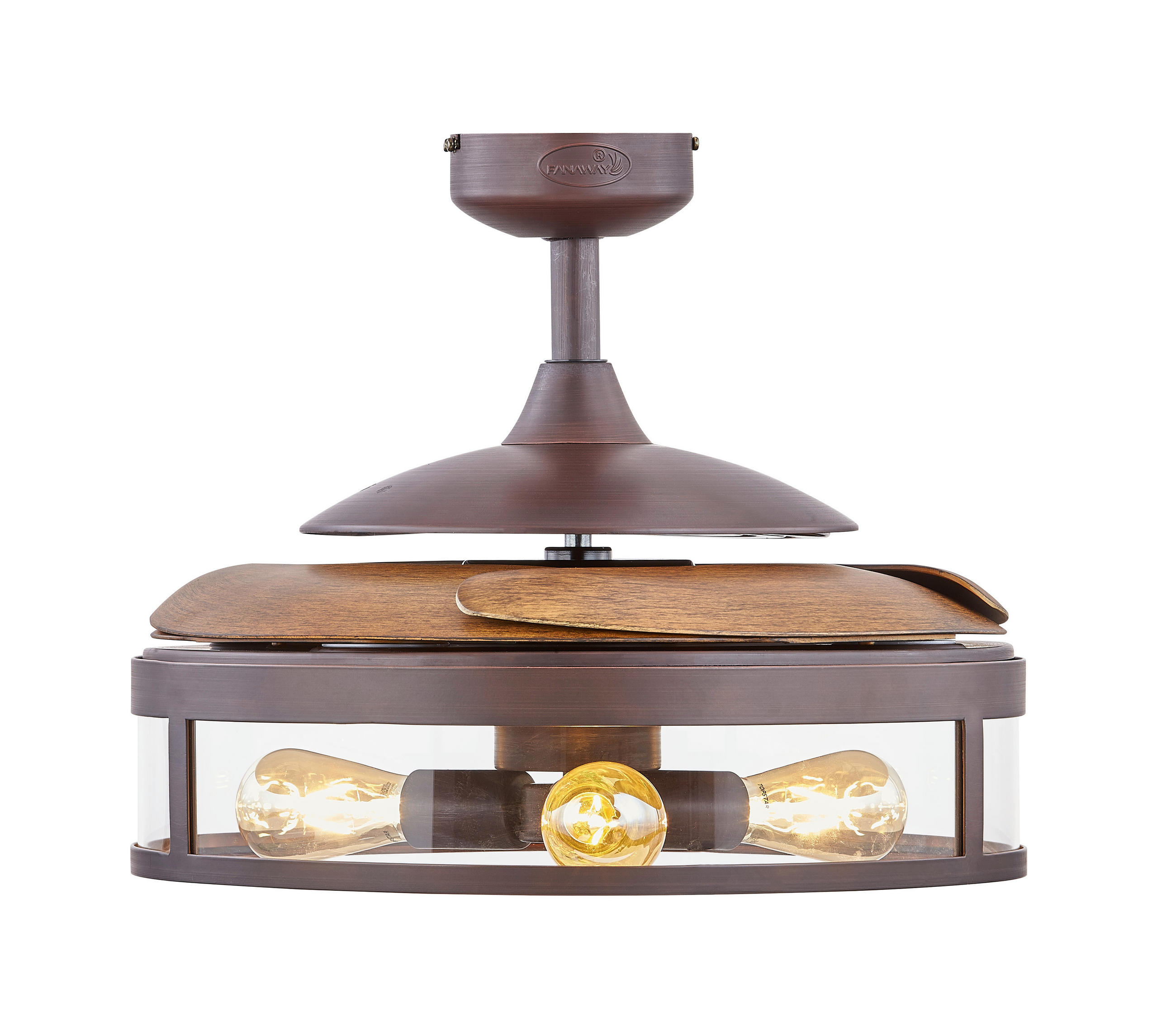 DECKENVENTILATOR Fanaway 122/41 cm   - Walnussfarben/Bronzefarben, Basics, Kunststoff/Metall (122/41cm) - P & B