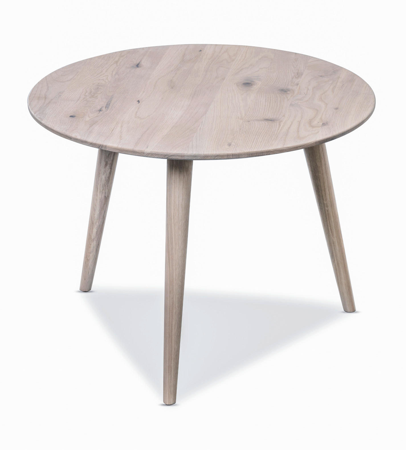 COUCHTISCH Wildeiche massiv 60/60/45 cm rund Eiche Bianco  - Eiche Bianco, Design, Holz (60/60/45cm) - Xora