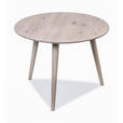 COUCHTISCH Wildeiche massiv 60/60/45 cm rund Eiche Bianco  - Eiche Bianco, Design, Holz (60/60/45cm) - Xora