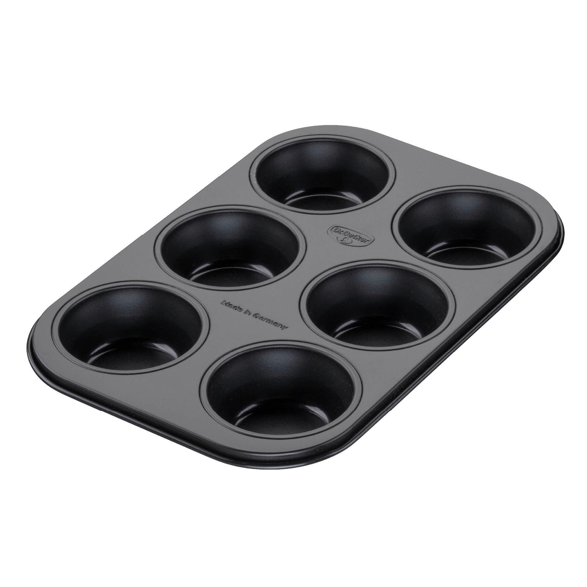 MUFFINFORMA - fekete, Basics, fém (3/18,7/32,5cm) - Dr.Oetker