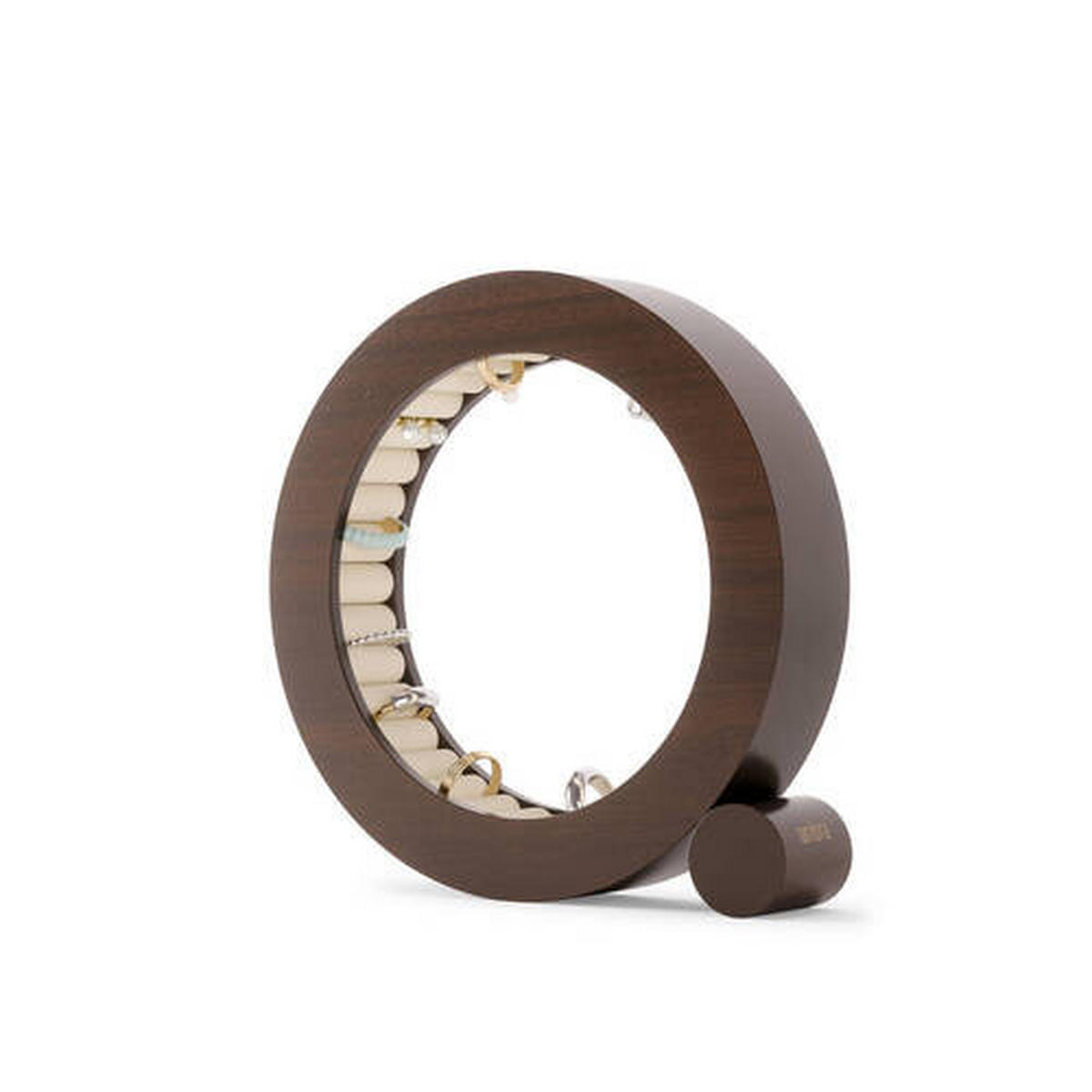 SCHMUCKSCHATULLE - Walnussfarben, KONVENTIONELL, Holz (19,1/19,1/5,1cm) - Umbra