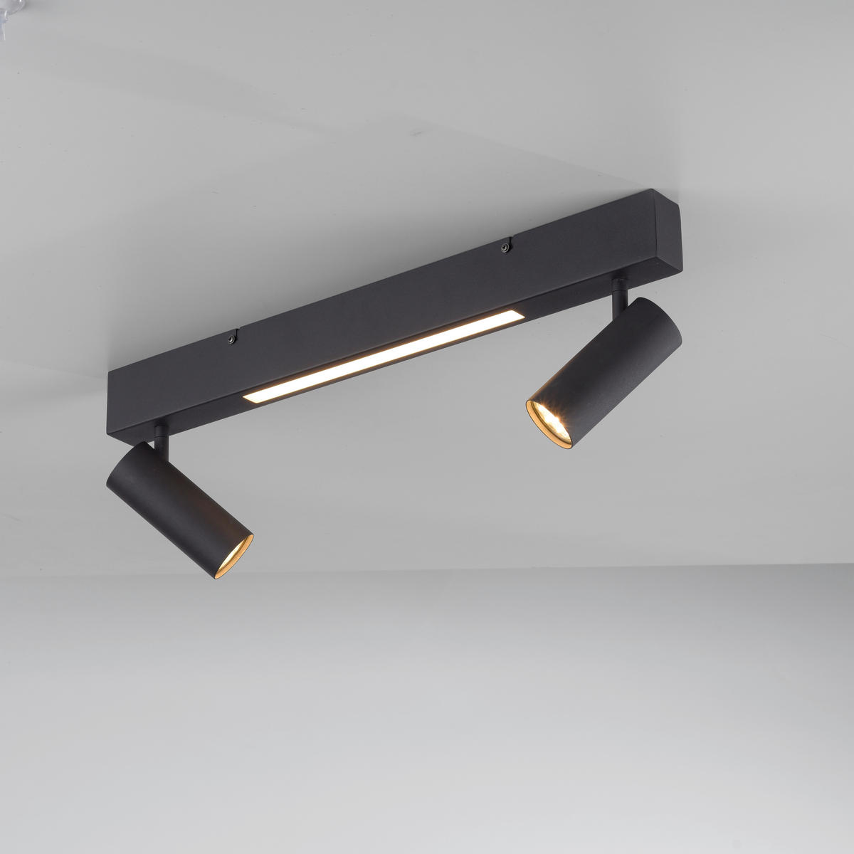 LED-DECKENLEUCHTE 71,5/22/20,5 cm   - Schwarz, Design, Kunststoff/Metall (71,5/22/20,5cm) - Schöner Wohnen