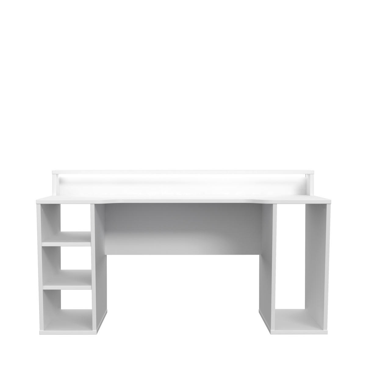COMPUTERTISCH Weiß  - Weiß, MODERN, Holzwerkstoff/Kunststoff (160/72/91cm) - MID.YOU