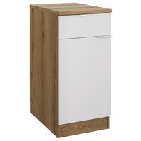 KÜCHENUNTERSCHRANK 40/86/60 cm  in Weiß, Eichefarben  - Eichefarben/Weiß, Basics, Holzwerkstoff/Metall (40/86/60cm) - MID.YOU