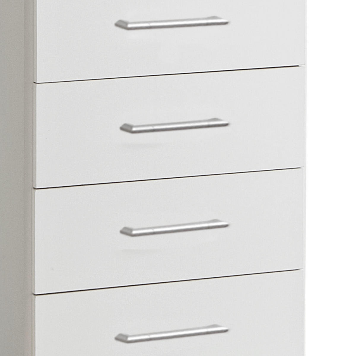 KOMODA, biela, 46/103/40 cm - biela/hliníková, Konventionell, kompozitné drevo/plast (46/103/40cm) - MID.YOU