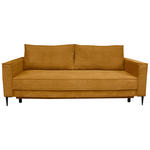 SCHLAFSOFA Cord Currygelb  - Currygelb/Schwarz, KONVENTIONELL, Textil/Metall (222/93/98cm) - Carryhome