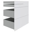 SCHUBLADENSET 90,9/82/46,8 cm Weiß  - Weiß, KONVENTIONELL, Holzwerkstoff (90,9/82/46,8cm) - Hom`in