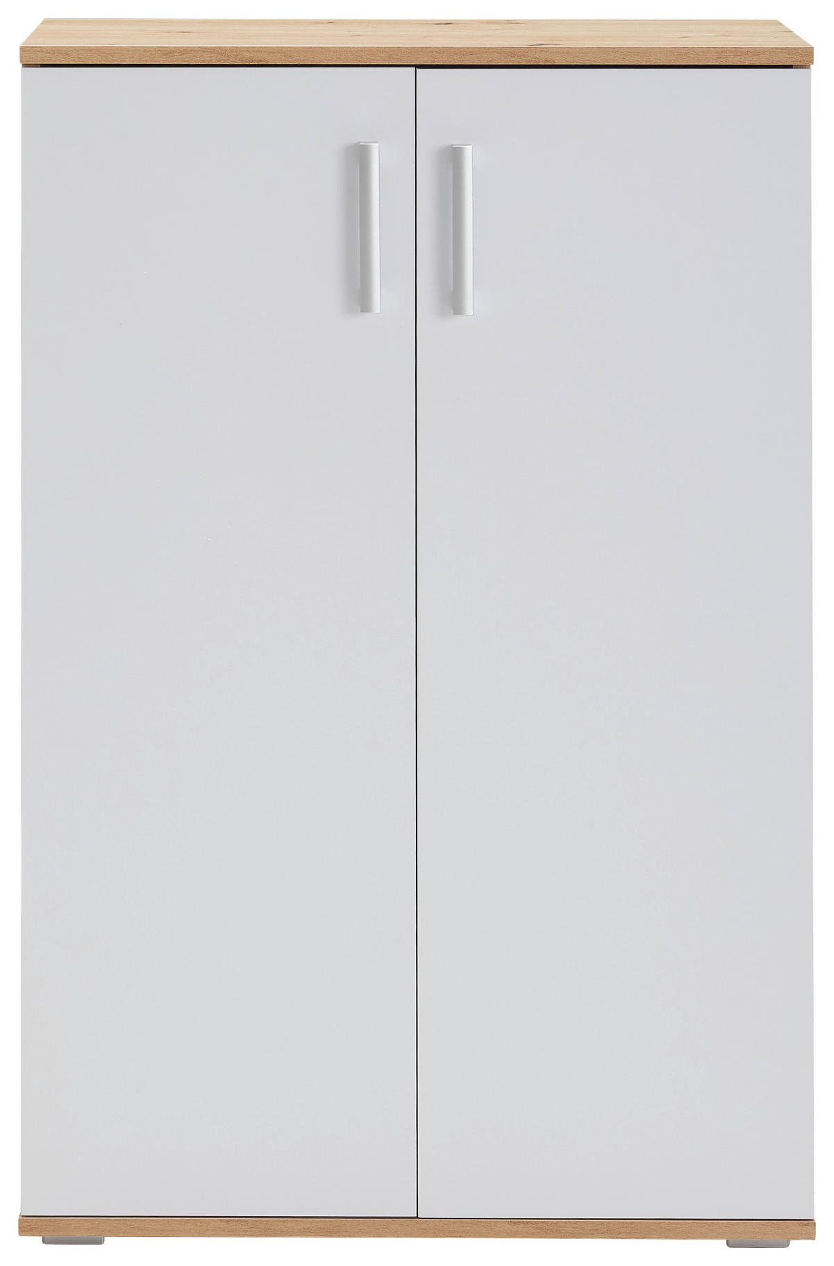 OMARA ZA ČEVLJE bela, hrast artisan - bela/barve aluminija, Konvencionalno, umetna masa/leseni material (70/106/33,4cm) - Xora
