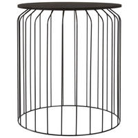 BEISTELLTISCH Schwarz rund  - Schwarz, Design, Holzwerkstoff/Metall (44/50cm) - Ambia Home