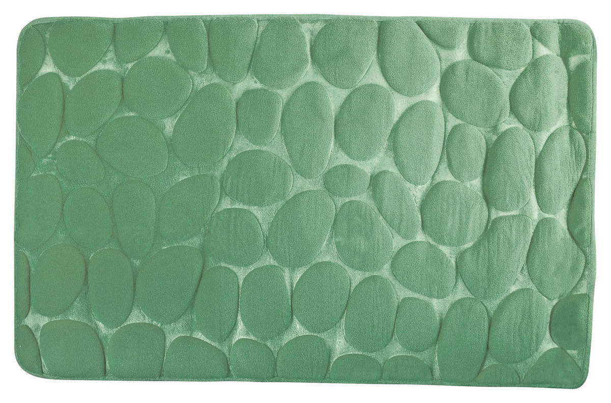 BADTEPPICH Grün 50/80 cm  - Grün, KONVENTIONELL (50/80cm) - Spirella