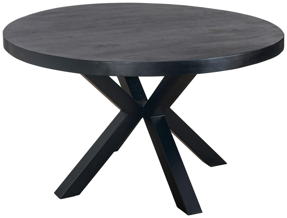 JEDÁLENSKÝ STÔL, 130/76/130 cm - čierna, Modern, kov/drevo (130/76/130cm) - MID.YOU