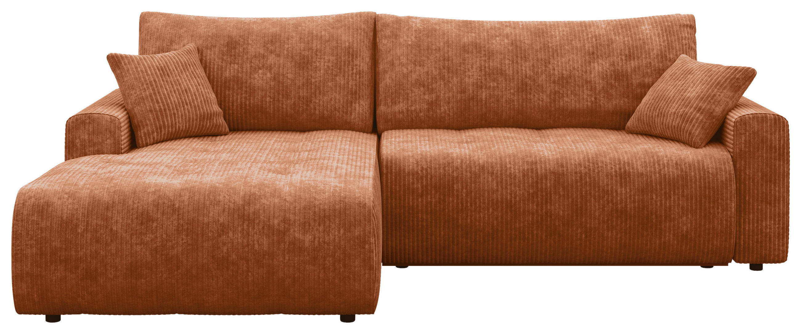 ECKSOFA - Schwarz/Orange, KONVENTIONELL, Kunststoff/Textil (192/270cm) - Carryhome