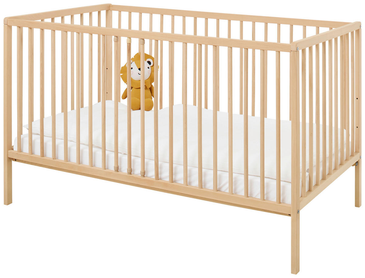 GITTERBETT PINOLINO HANNA  144/75/85 cm   - Buchefarben, Natur, Holz (144/75/85cm) - Pinolino