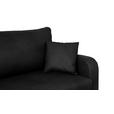 3-SITZER-SOFA in Lederlook Grau - Schwarz/Grau, KONVENTIONELL, Holz/Textil (228/96/97cm) - Carryhome