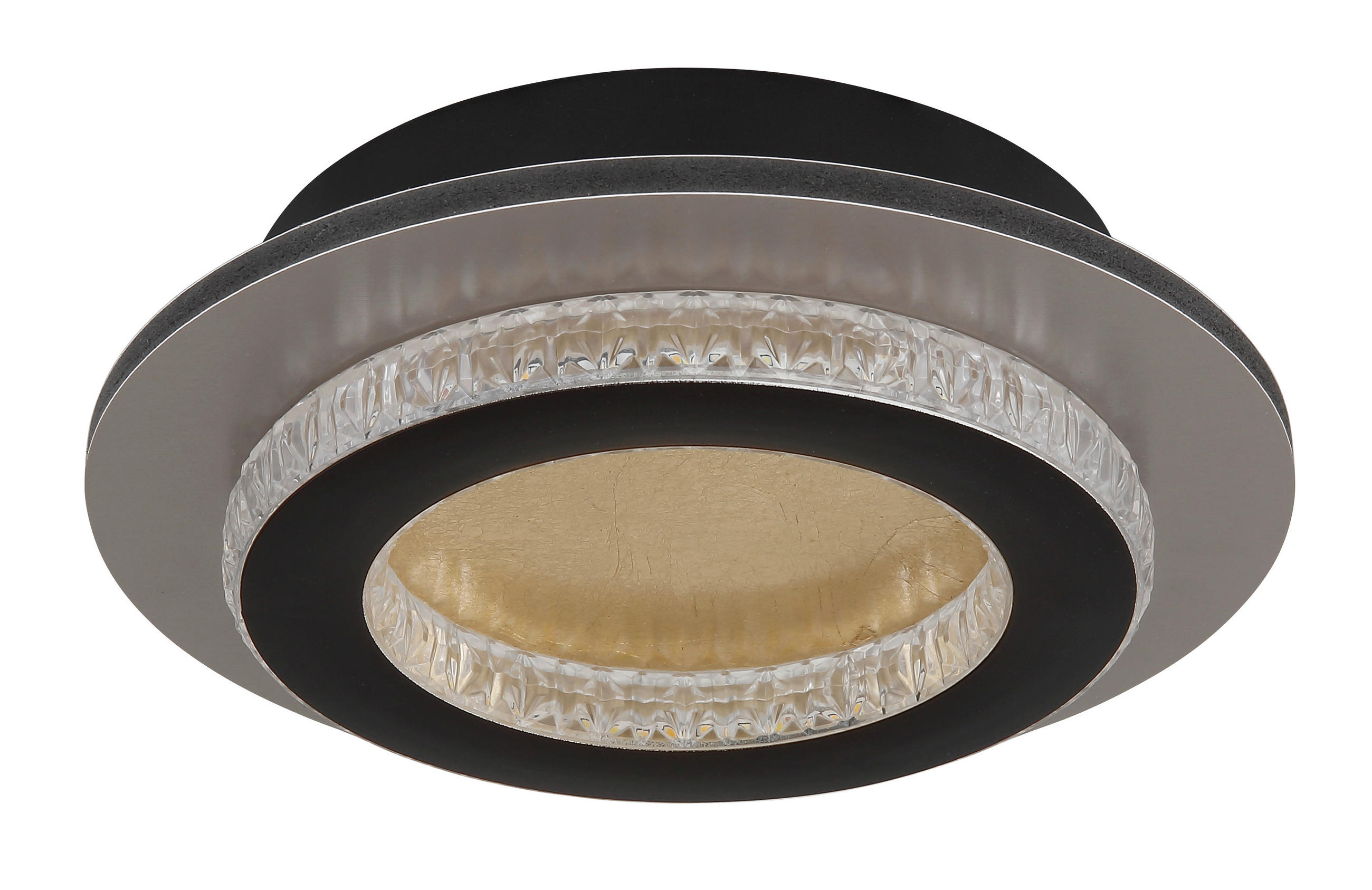 LED-DECKENLEUCHTE 20/5,5 cm   - Klar/Goldfarben, Design, Kunststoff/Metall (20/5,5cm) - Globo
