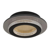 LED-DECKENLEUCHTE 20/5,5 cm   - Klar/Goldfarben, Design, Kunststoff/Metall (20/5,5cm) - Globo