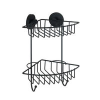 REGÁL DO SPRCHY - černá, Basics, kov (22,5/29,5/16cm)