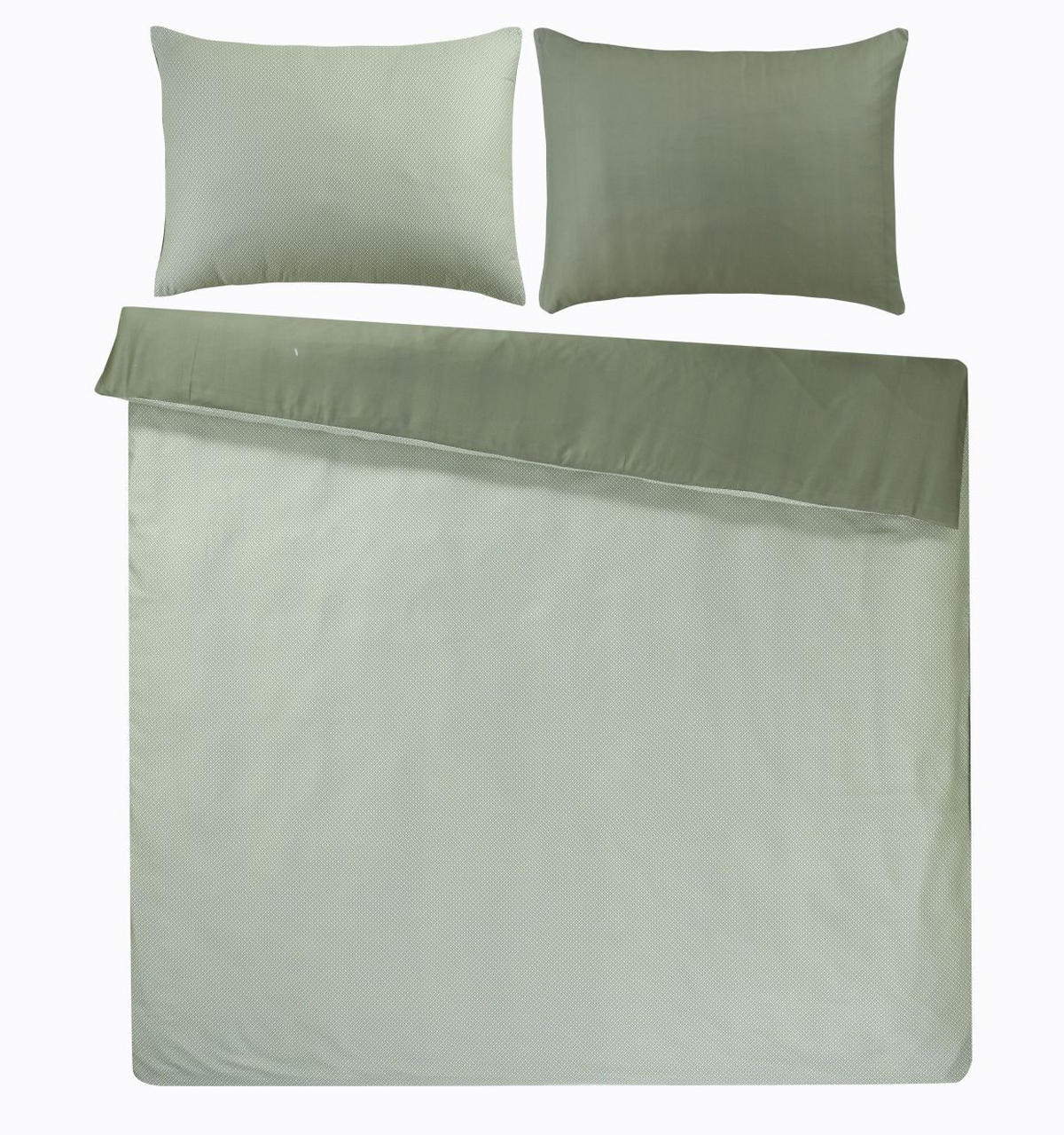 BETTWÄSCHESET Satin 200/210 cm  65 cm/100 cm  - Mintgrün, Basics, Textil (200/210cm) - Ambiente