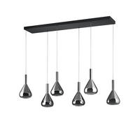 LED-HÄNGELEUCHTE Cipera 155/40/200 cm   - Chromfarben, Design, Glas/Metall (155/40/200cm) - Cinque