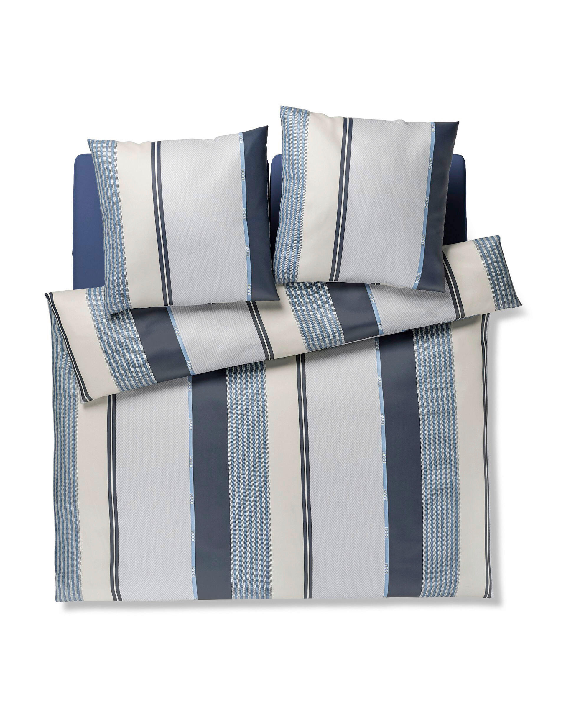 WENDEBETTWÄSCHE Makosatin 200/200 cm  - Blau, Basics, Textil (200/200cm) - Joop!