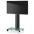 TV-RACK Schwarz - Schwarz, KONVENTIONELL, Glas/Metall (100/60/44cm)