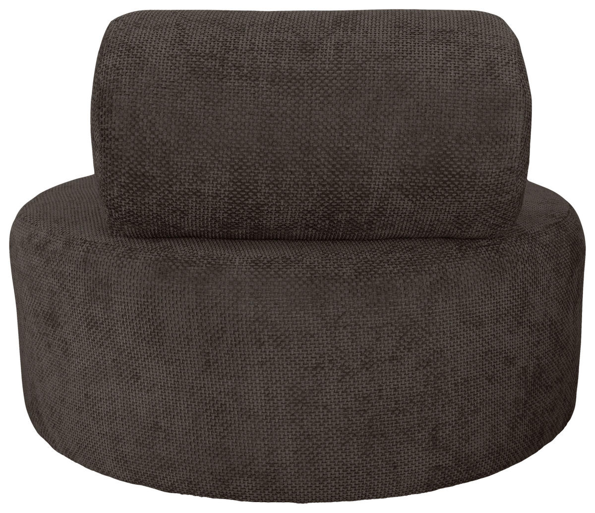 SESSEL in Struktur Mokka  - Schwarz/Mokka, Basics, Textil/Metall (88/70/88cm) - Livetastic