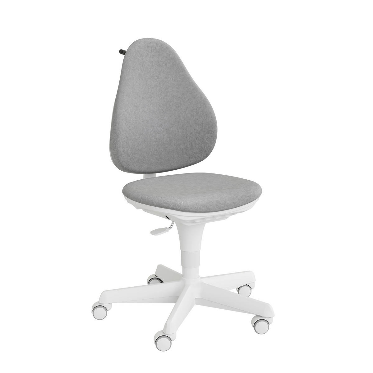 JUGENDDREHSTUHL Webstoff Grau, Weiß  - Weiß/Grau, KONVENTIONELL, Kunststoff/Textil (58/97/54cm) - Paidi