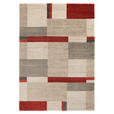 WEBTEPPICH 80/150 cm Palazzo Bloc  - Beige/Rot, KONVENTIONELL, Textil (80/150cm) - Novel