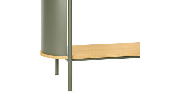 REGAL Grün, Naturfarben  - Naturfarben/Grün, Trend, Holzwerkstoff/Metall (80/95/33,8cm) - Xora